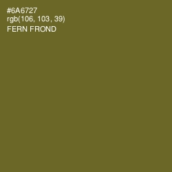 #6A6727 - Fern Frond Color Image